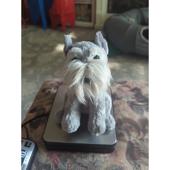 Russ Other - Vintage Russ Berrie Candie Pups Mini Grey Schnauzer Plush Dog Stuffed Puppy
